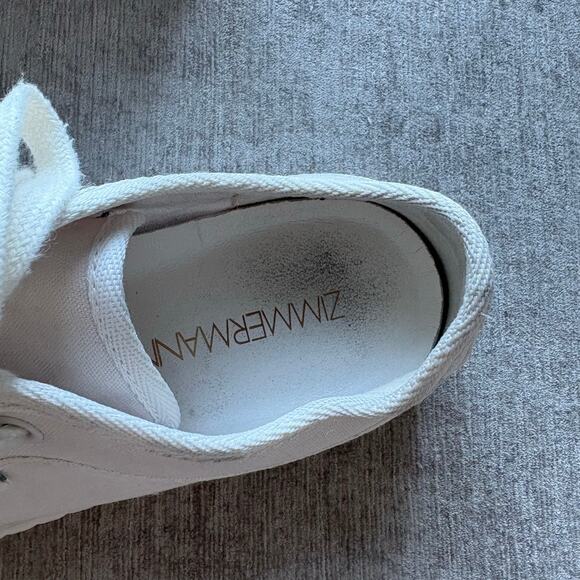 Zimmermann Twist Low Top Canvas White Sneaker - Picture 3 of 7